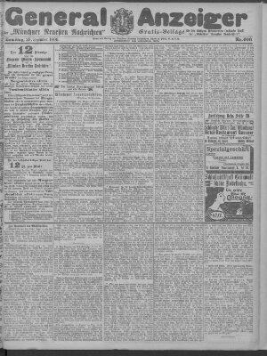 Münchner neueste Nachrichten Samstag 29. Dezember 1906