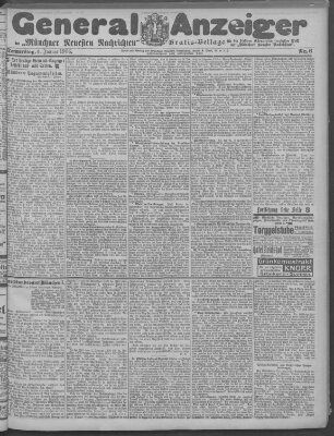 Münchner neueste Nachrichten Donnerstag 4. Januar 1906