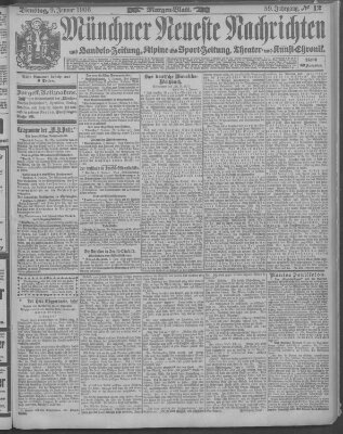 Münchner neueste Nachrichten Dienstag 9. Januar 1906