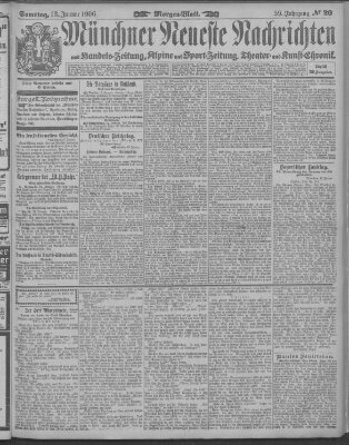 Münchner neueste Nachrichten Samstag 13. Januar 1906