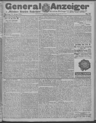 Münchner neueste Nachrichten Samstag 13. Januar 1906