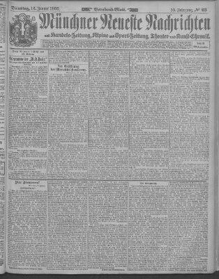 Münchner neueste Nachrichten Dienstag 16. Januar 1906