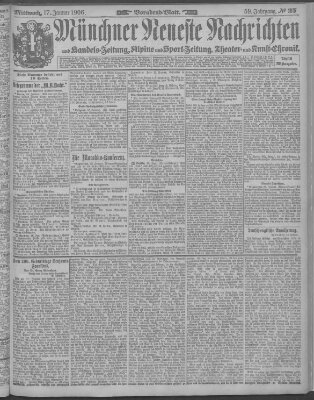 Münchner neueste Nachrichten Mittwoch 17. Januar 1906