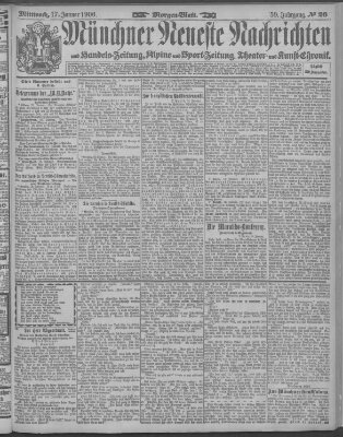 Münchner neueste Nachrichten Mittwoch 17. Januar 1906