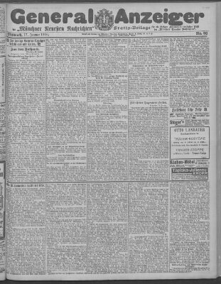 Münchner neueste Nachrichten Mittwoch 17. Januar 1906