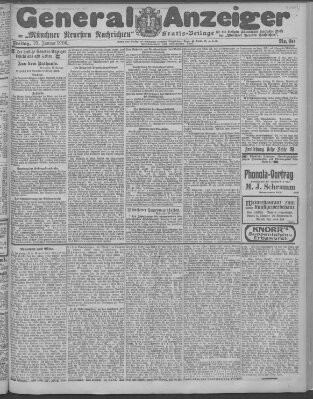 Münchner neueste Nachrichten Freitag 19. Januar 1906