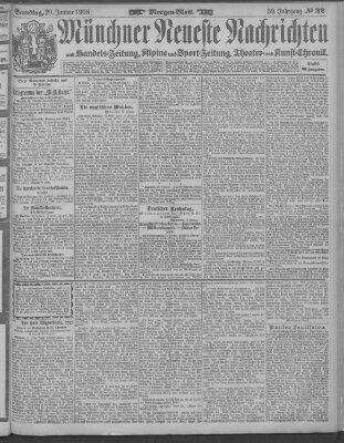 Münchner neueste Nachrichten Samstag 20. Januar 1906