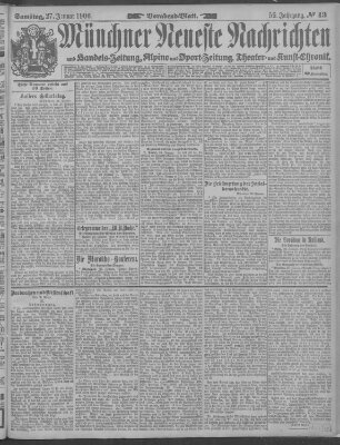 Münchner neueste Nachrichten Samstag 27. Januar 1906