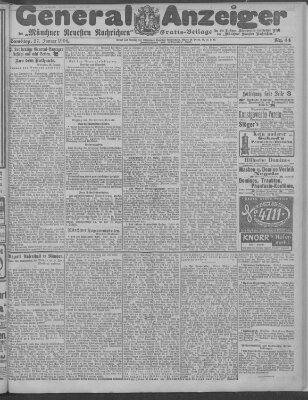 Münchner neueste Nachrichten Samstag 27. Januar 1906