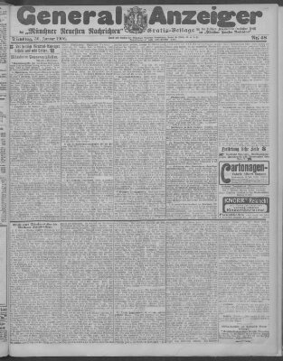 Münchner neueste Nachrichten Dienstag 30. Januar 1906