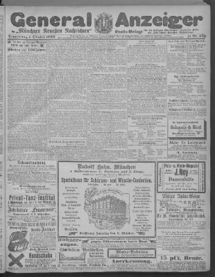 Münchner neueste Nachrichten Donnerstag 1. Oktober 1896