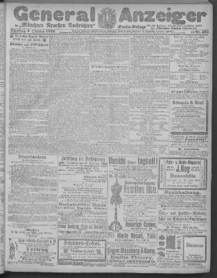 Münchner neueste Nachrichten Dienstag 6. Oktober 1896