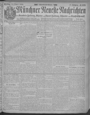 Münchner neueste Nachrichten Freitag 23. Oktober 1896