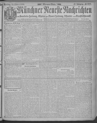 Münchner neueste Nachrichten Freitag 23. Oktober 1896