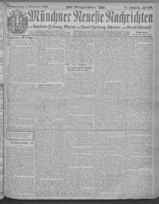 Münchner neueste Nachrichten Donnerstag 5. November 1896