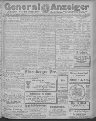 Münchner neueste Nachrichten Samstag 14. November 1896