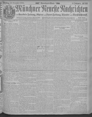 Münchner neueste Nachrichten Freitag 20. November 1896