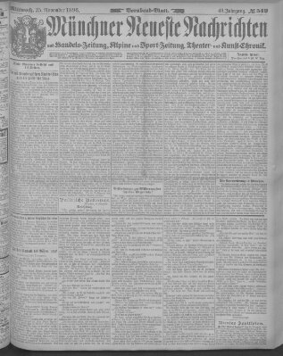 Münchner neueste Nachrichten Mittwoch 25. November 1896