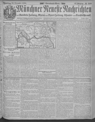 Münchner neueste Nachrichten Samstag 28. November 1896