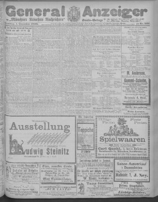 Münchner neueste Nachrichten Dienstag 1. Dezember 1896