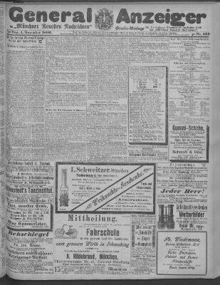 Münchner neueste Nachrichten Freitag 4. Dezember 1896