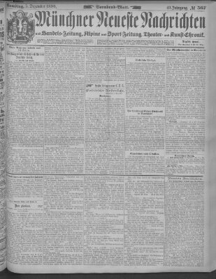 Münchner neueste Nachrichten Samstag 5. Dezember 1896