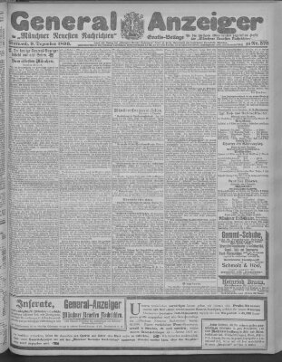 Münchner neueste Nachrichten Mittwoch 9. Dezember 1896