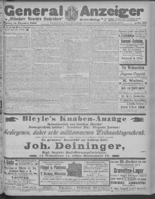 Münchner neueste Nachrichten Montag 14. Dezember 1896