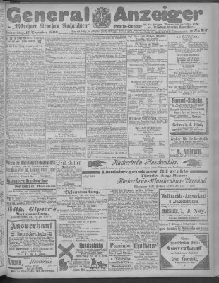 Münchner neueste Nachrichten Donnerstag 17. Dezember 1896