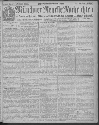 Münchner neueste Nachrichten Donnerstag 24. Dezember 1896