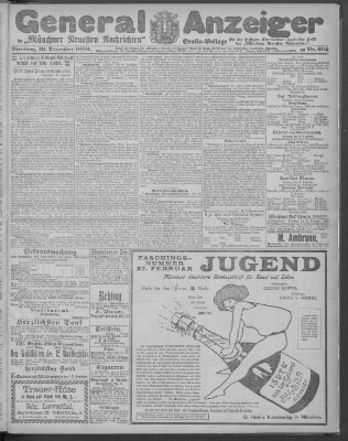 Münchner neueste Nachrichten Dienstag 29. Dezember 1896