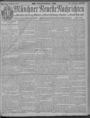 Münchner neueste Nachrichten Freitag 16. April 1897