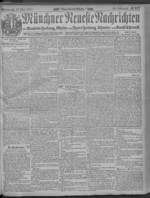 Münchner neueste Nachrichten Mittwoch 12. Mai 1897