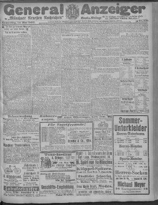 Münchner neueste Nachrichten Donnerstag 13. Mai 1897