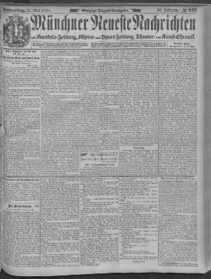 Münchner neueste Nachrichten Donnerstag 27. Mai 1897