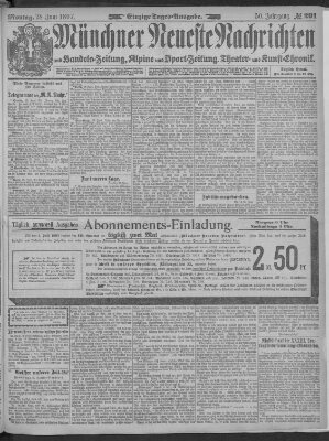 Münchner neueste Nachrichten Montag 28. Juni 1897