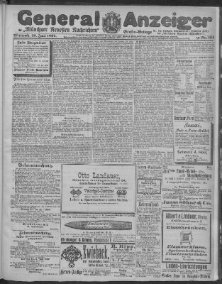 Münchner neueste Nachrichten Mittwoch 30. Juni 1897