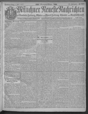 Münchner neueste Nachrichten Donnerstag 1. Juli 1897