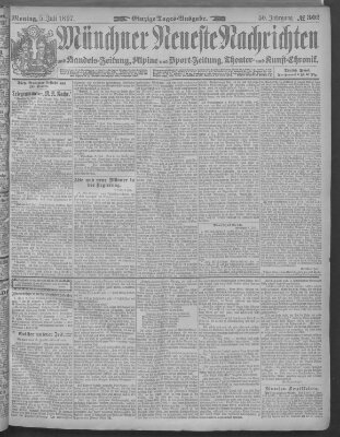 Münchner neueste Nachrichten Montag 5. Juli 1897