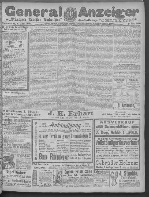 Münchner neueste Nachrichten Donnerstag 8. Juli 1897