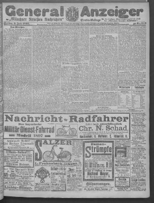 Münchner neueste Nachrichten Freitag 9. Juli 1897