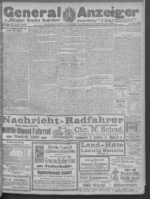 Münchner neueste Nachrichten Freitag 16. Juli 1897