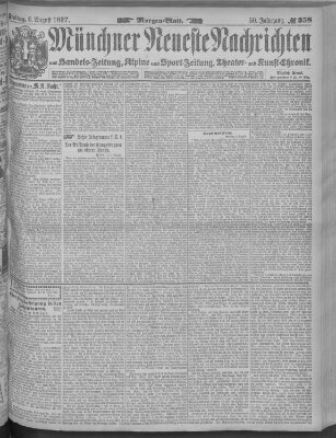 Münchner neueste Nachrichten Freitag 6. August 1897