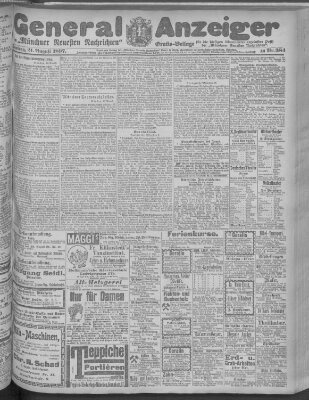 Münchner neueste Nachrichten Samstag 21. August 1897