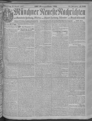 Münchner neueste Nachrichten Donnerstag 26. August 1897