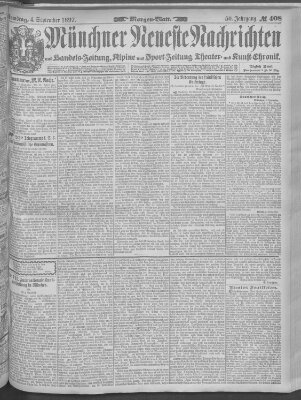 Münchner neueste Nachrichten Samstag 4. September 1897