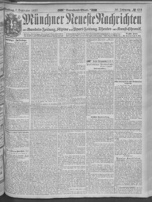 Münchner neueste Nachrichten Dienstag 7. September 1897