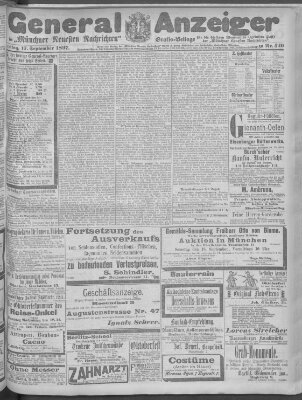 Münchner neueste Nachrichten Freitag 17. September 1897