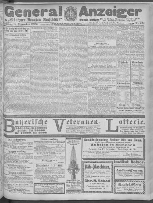 Münchner neueste Nachrichten Samstag 18. September 1897