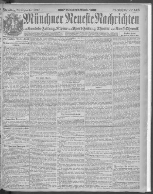 Münchner neueste Nachrichten Dienstag 28. September 1897